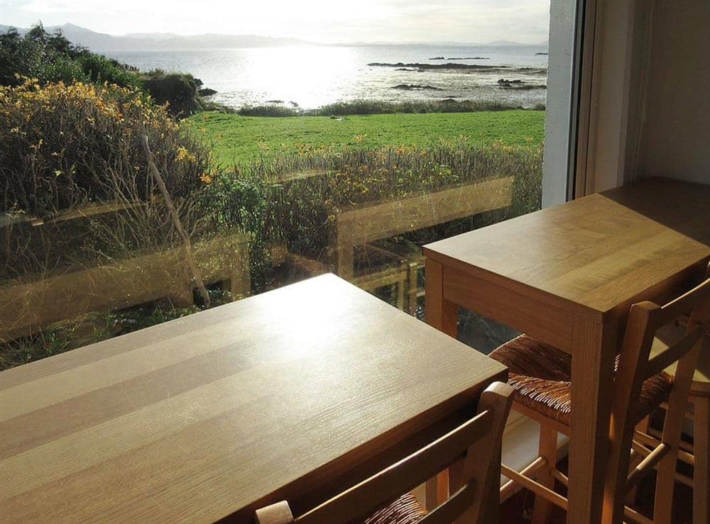 Views from the breakfast bar at South Bay Cottage in Saasaig, Teangue, Isle of Skye., Great Britain