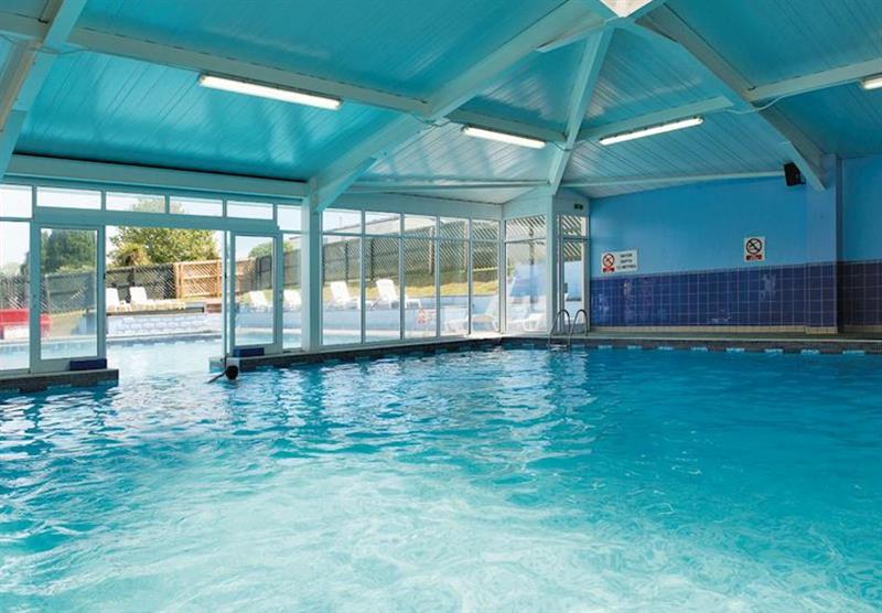 Indoor heated swimming pool at South Bay Holiday Park in , Brixham