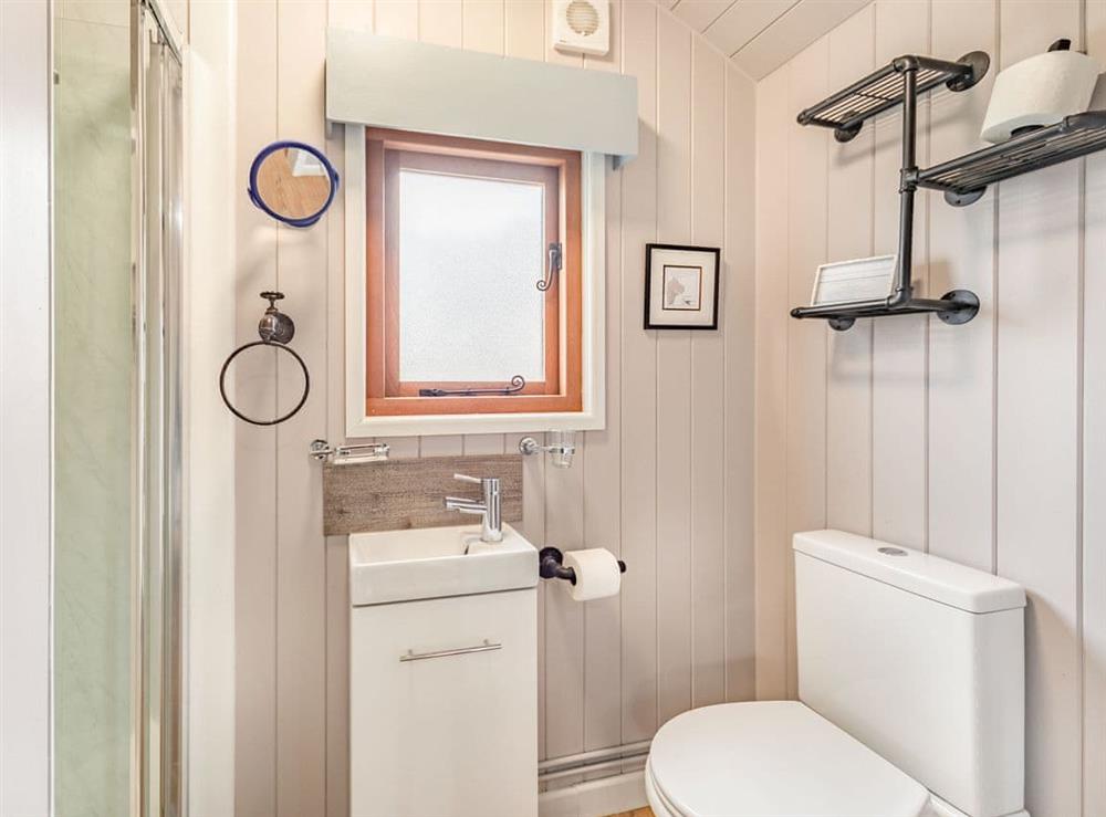 Shower room at South Berrington Shepherds Huts- Teasel in Ancroft, near Berwick-upon-Tweed, Northumberland