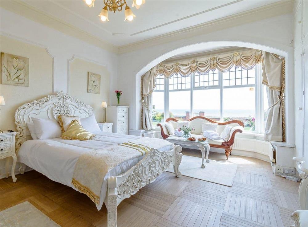 Impressive double bedroom with sea views at South Cliff in Bridlington, North Humberside