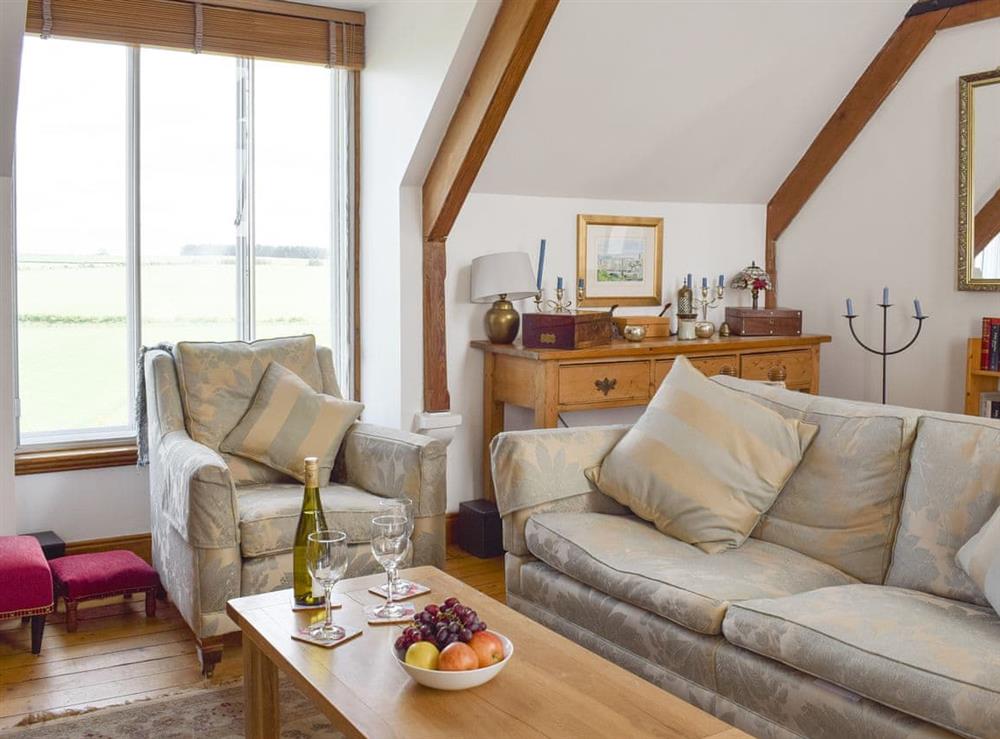 Attractive living area at South House in Lathones, near St Andrews, Fife