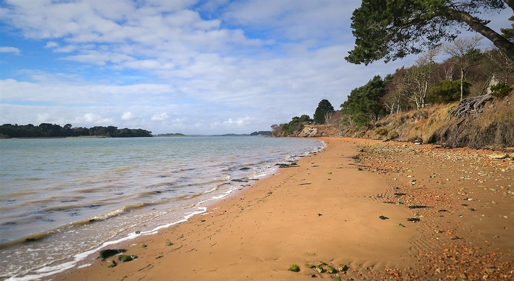 The beach at South Shore Lodge in Poole, Dorset