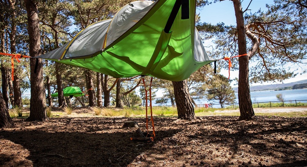 The tree tents at South Shore Lodge in Poole, Dorset