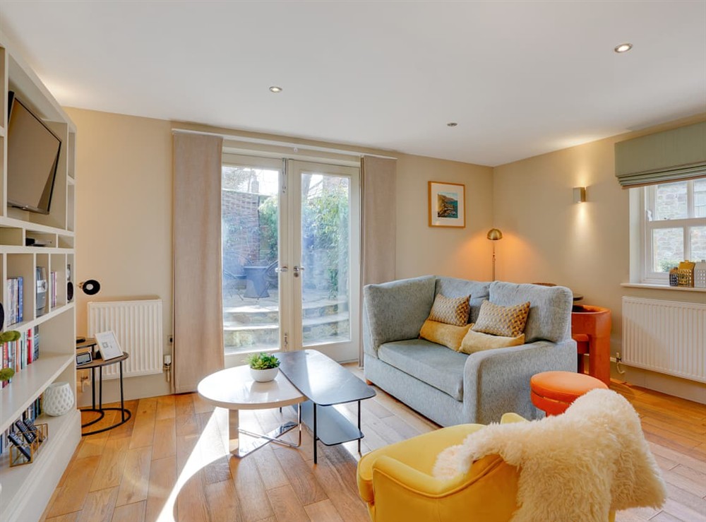 Open plan living space at South Stable in Alnmouth, near Alnwick, Northumberland