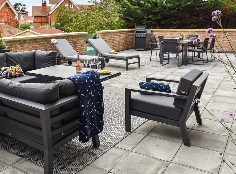 Patio at South Terrace in Sheringham, Norfolk
