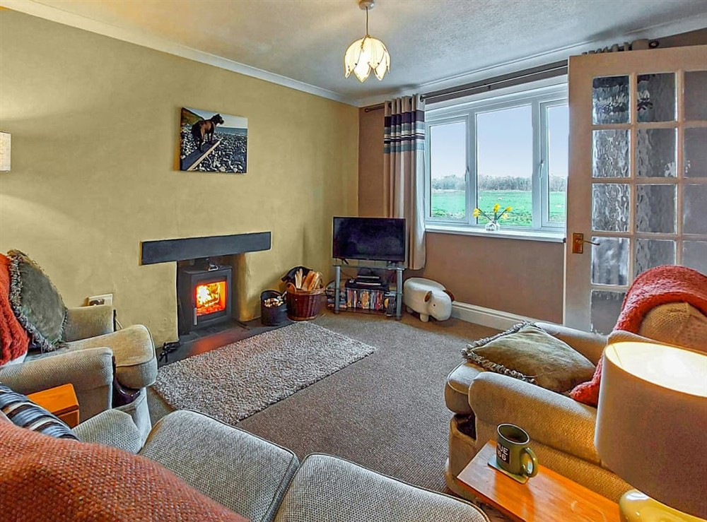 Living room at South View Cottage in Fairbourne, Gwynedd