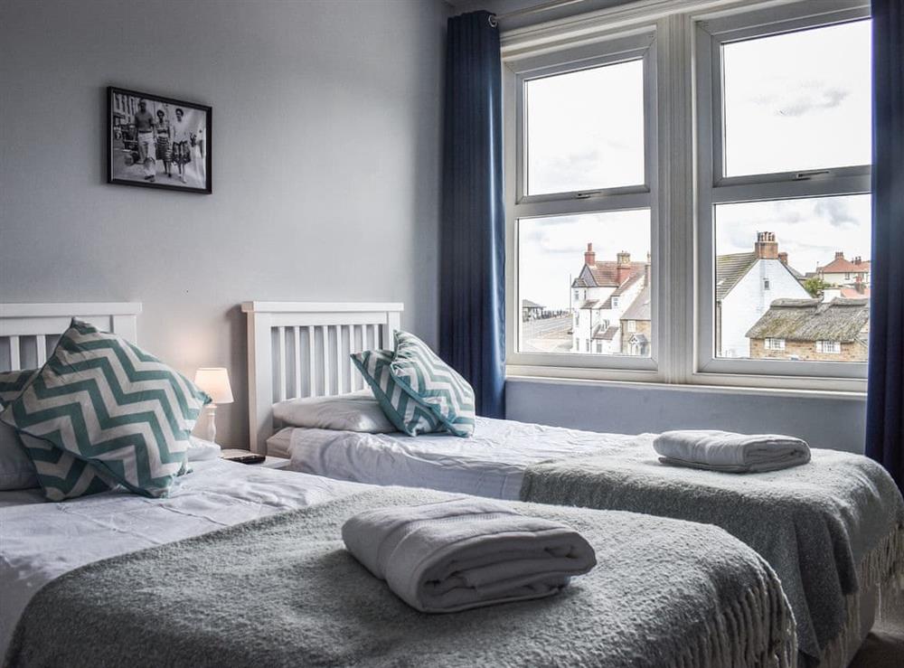 Twin bedroom at South Villa in Sandsend, Yorkshire, North Yorkshire