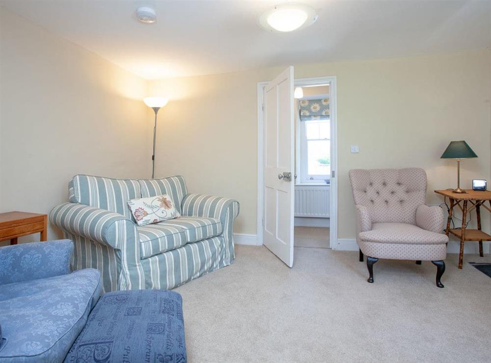 Living room at South Wing Cottage in Rumleigh, Devon