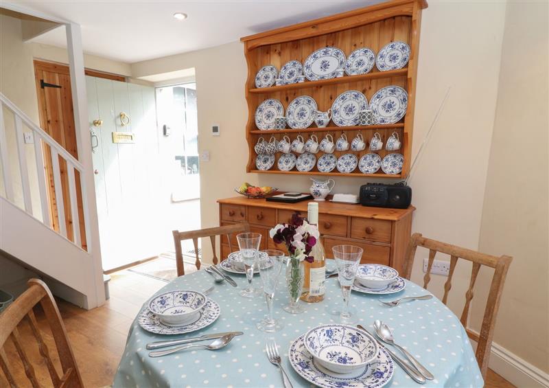 The dining room at South Wing Cottage, Rumleigh near Bere Alston