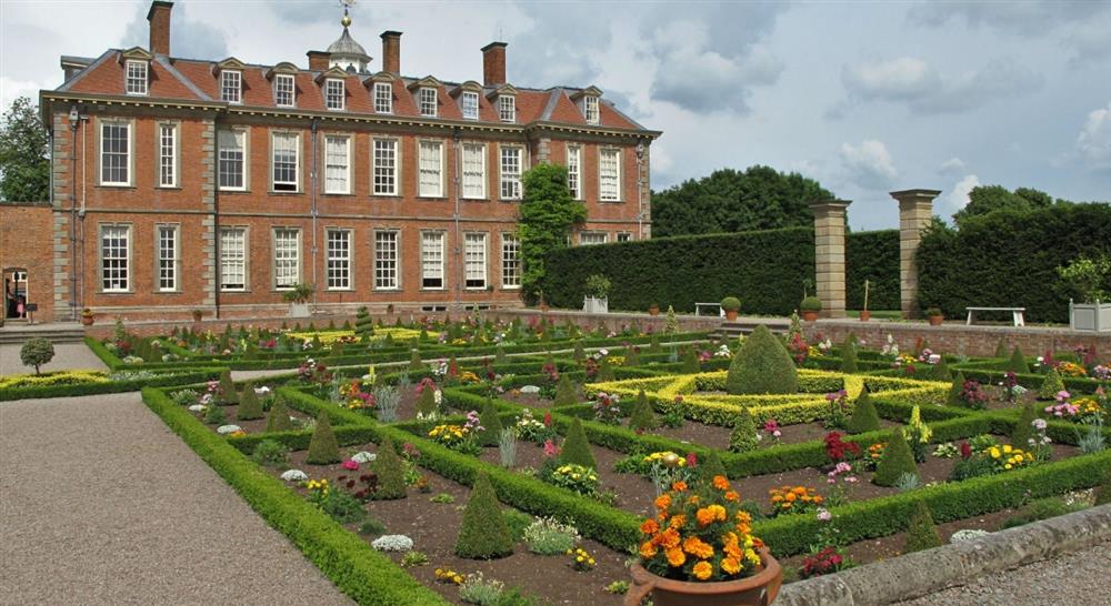 The exterior of Hanbury Hall, Droitwich, Worcestershire at South Wing in Droitwich, Worcestershire
