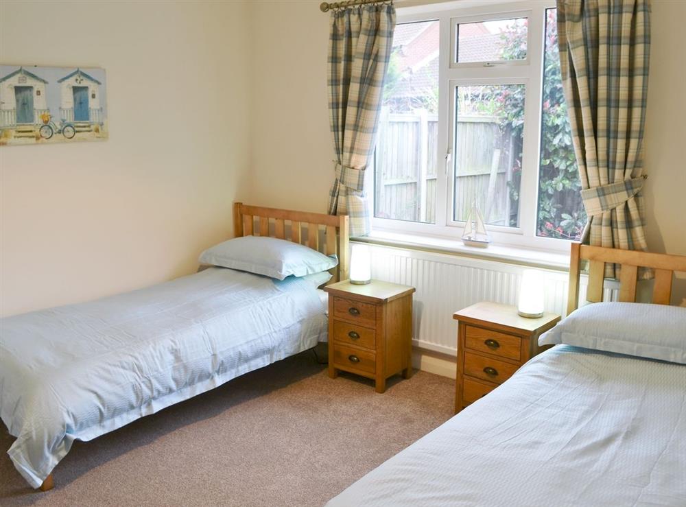 Twin bedroom at Southbank Villa in Mundesley, Norfolk