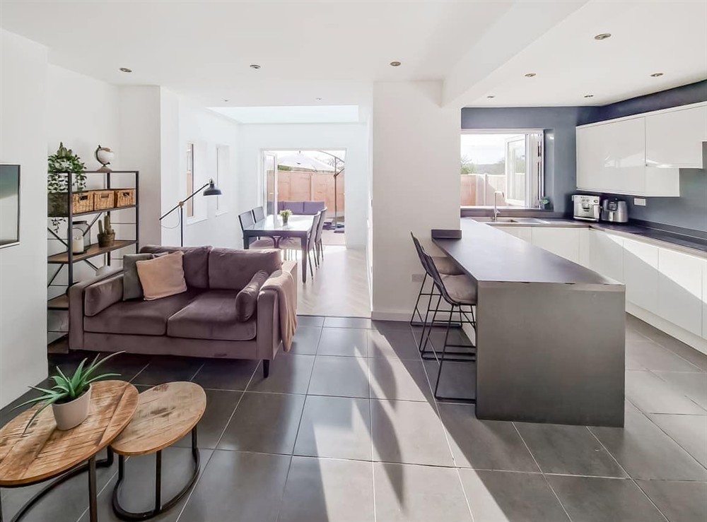 Open plan living space at Southfield Sanctuary in Weymouth, Dorset