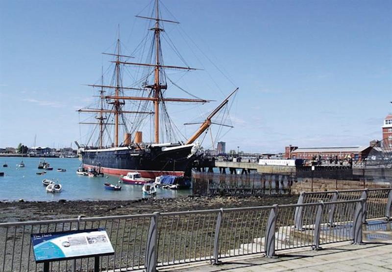 HMS Warrior at Southsea Holiday Park in Hampshire, South of England