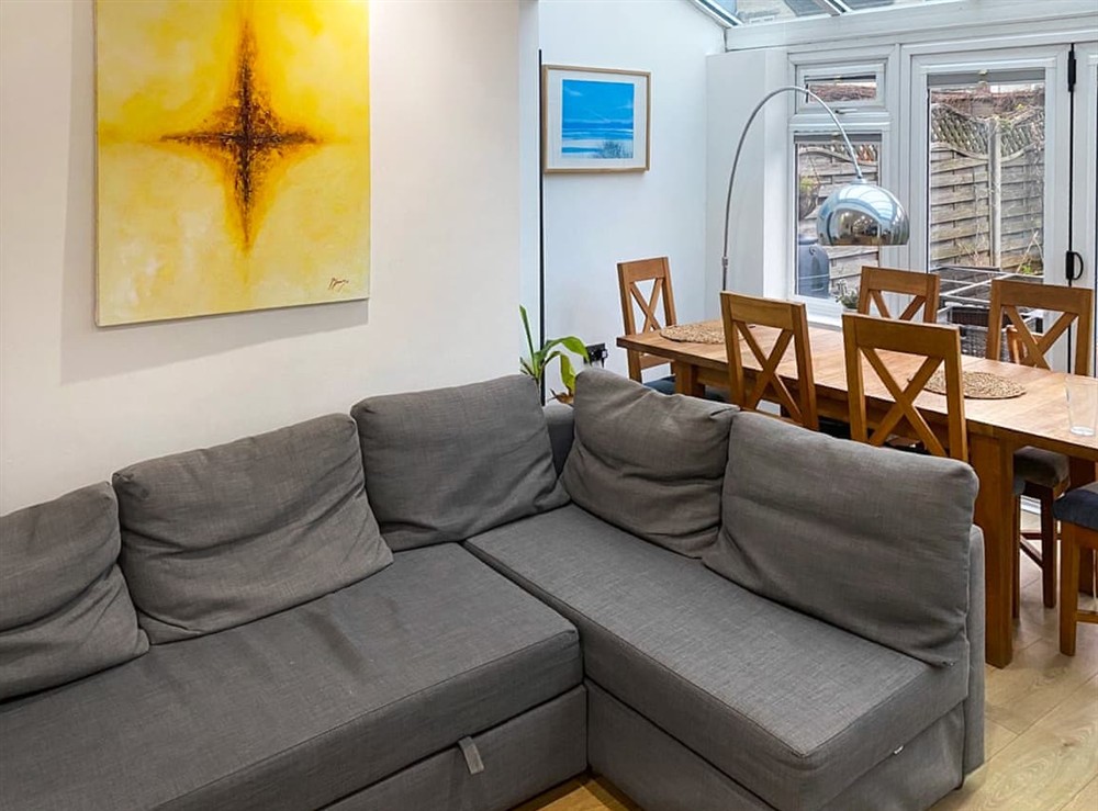 Open plan living space at Southsea Retreat in Southsea, near Portsmouth, Hampshire