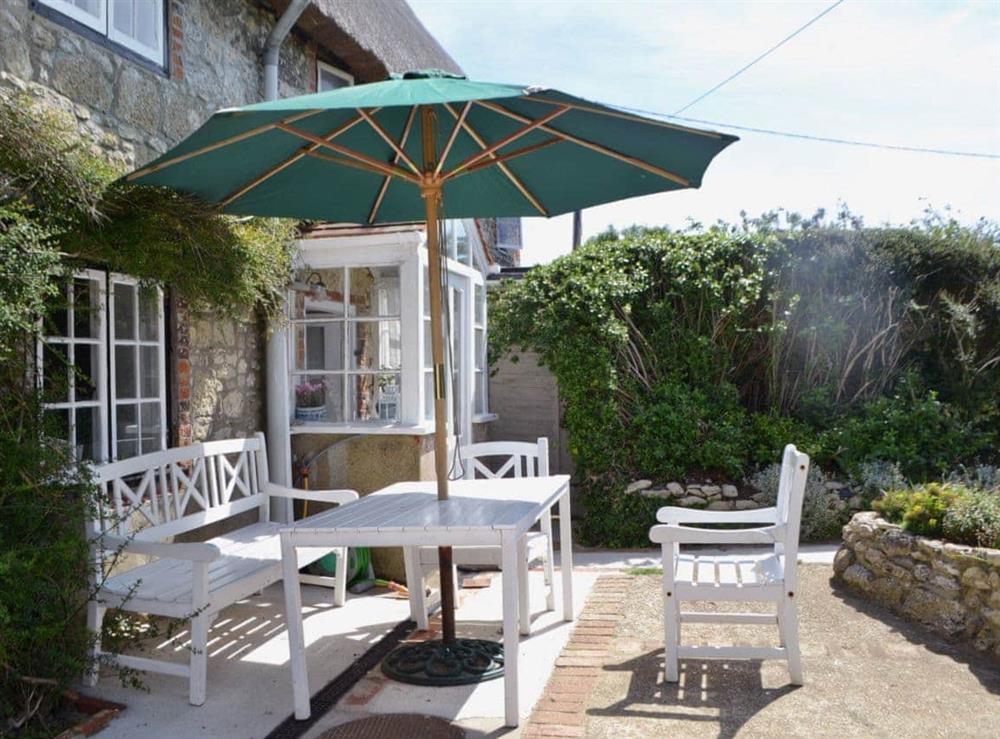 Sitting-out-area at Southview Cottage in Wellow, Nr Yarmouth, Isle of Wight., Isle Of Wight