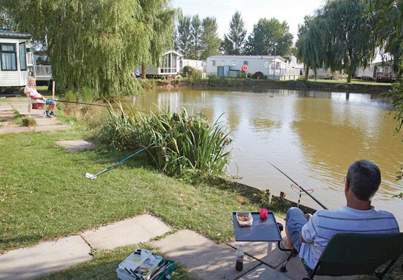 Fishing at Southview Leisure Park in , Skegness