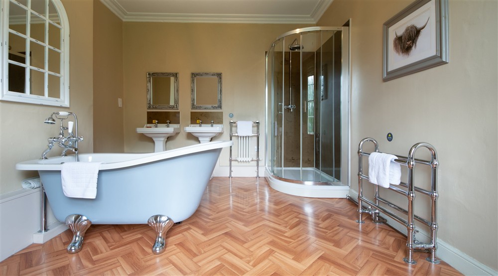 One of the first-floor bathrooms at Southwood House Farm in Ticknall, Leicestershire