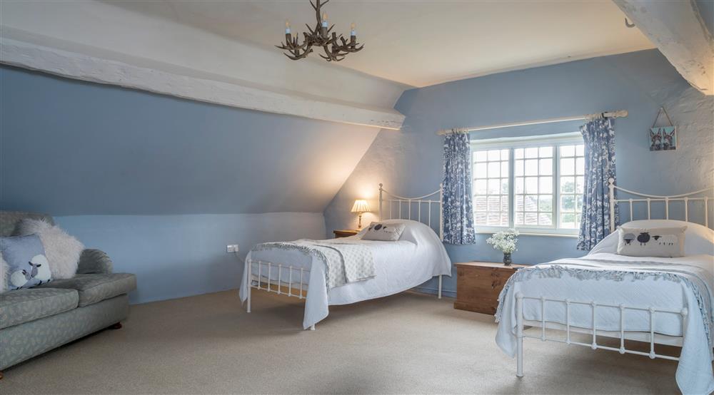 One of the twin bedrooms at Southwood House Farm in Ticknall, Leicestershire