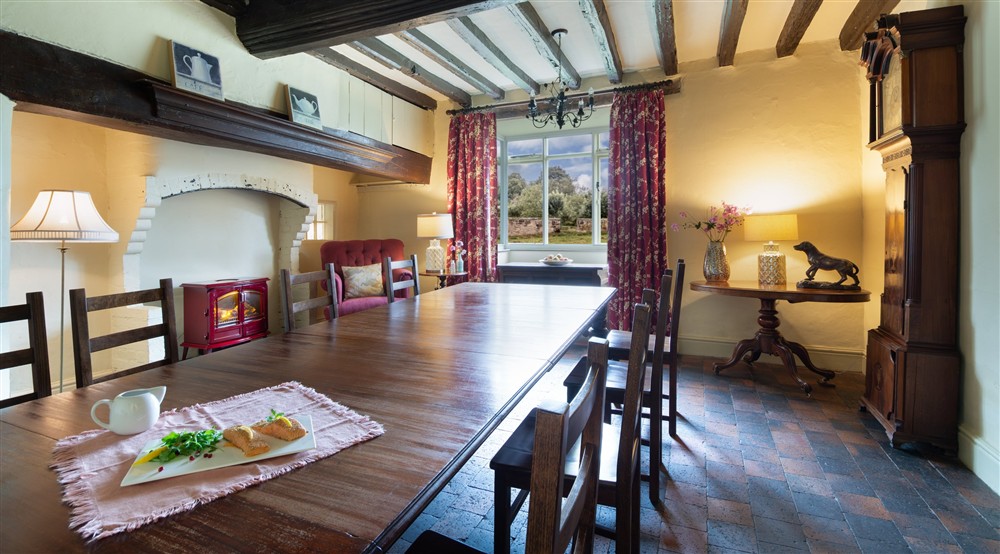 The dining room at Southwood House Farm in Ticknall, Leicestershire