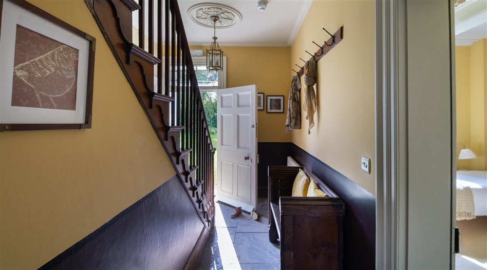 The entrance hallway at Southwood House Farm in Ticknall, Leicestershire