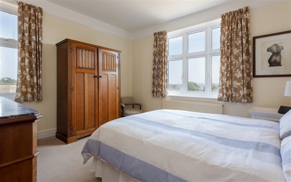 This is a bedroom at Sowley Gate House in Sowley