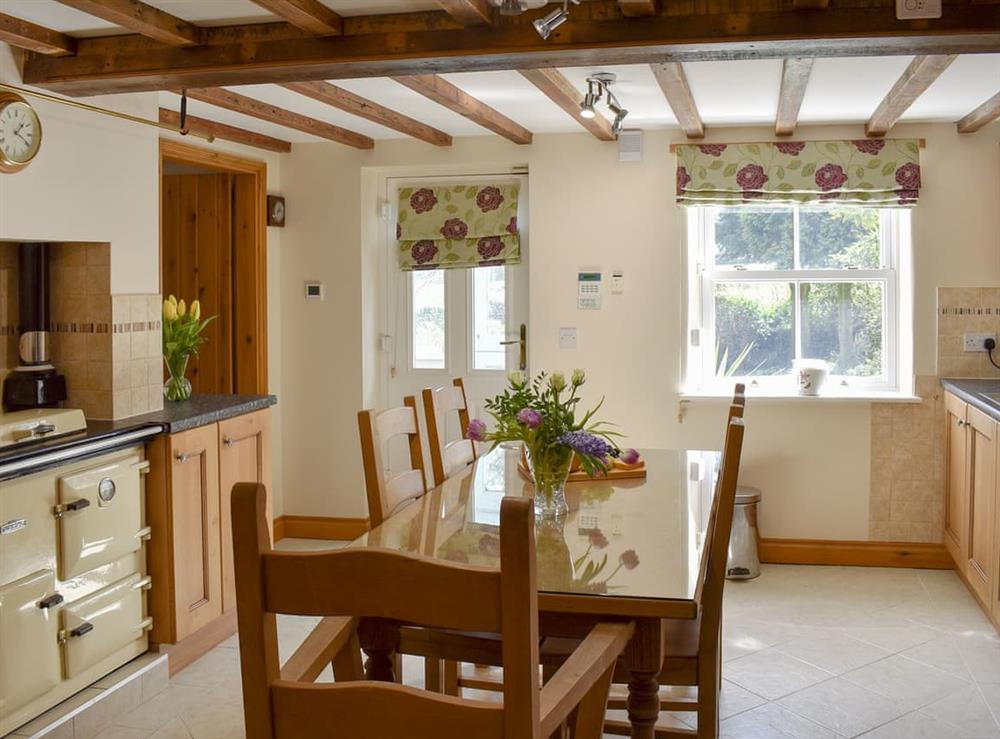 Kitchen/diner at Span Carr Cottage in Ashover, near Chesterfield, Derbyshire