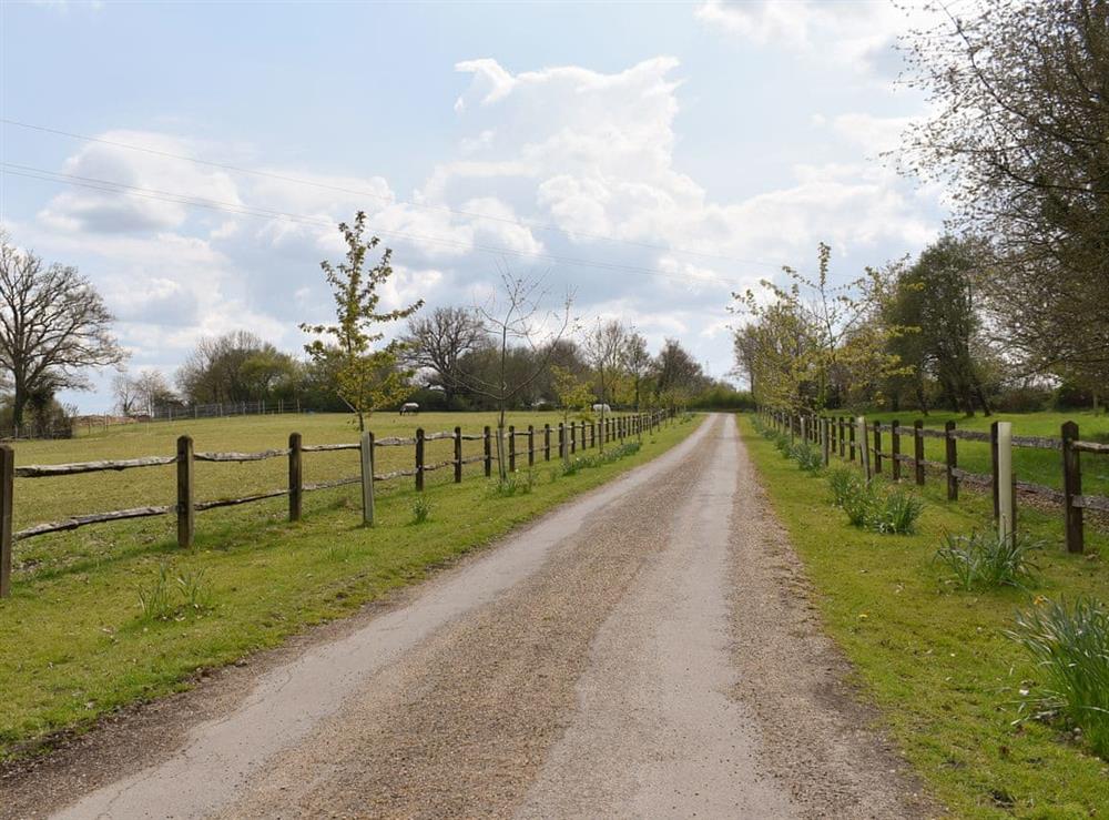 Driveway at Sparr Farm Barn in Wisborough Green, near Billingshurst, West Sussex