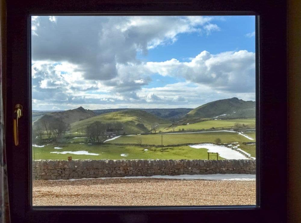 Stunning views from the bedroom at Speedwell Corner in Earl Sterndale, near Buxton, Derbyshire