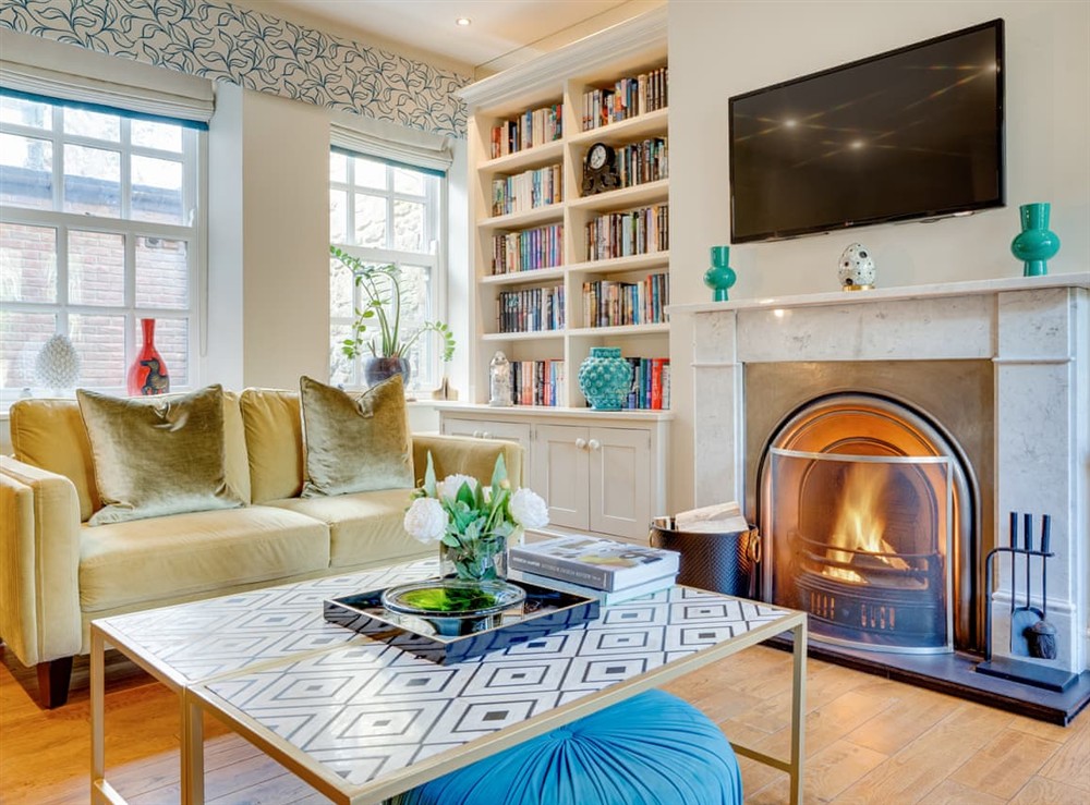 Open plan living space at Spence Lodge in Alnmouth, near Alnwick, Northumberland