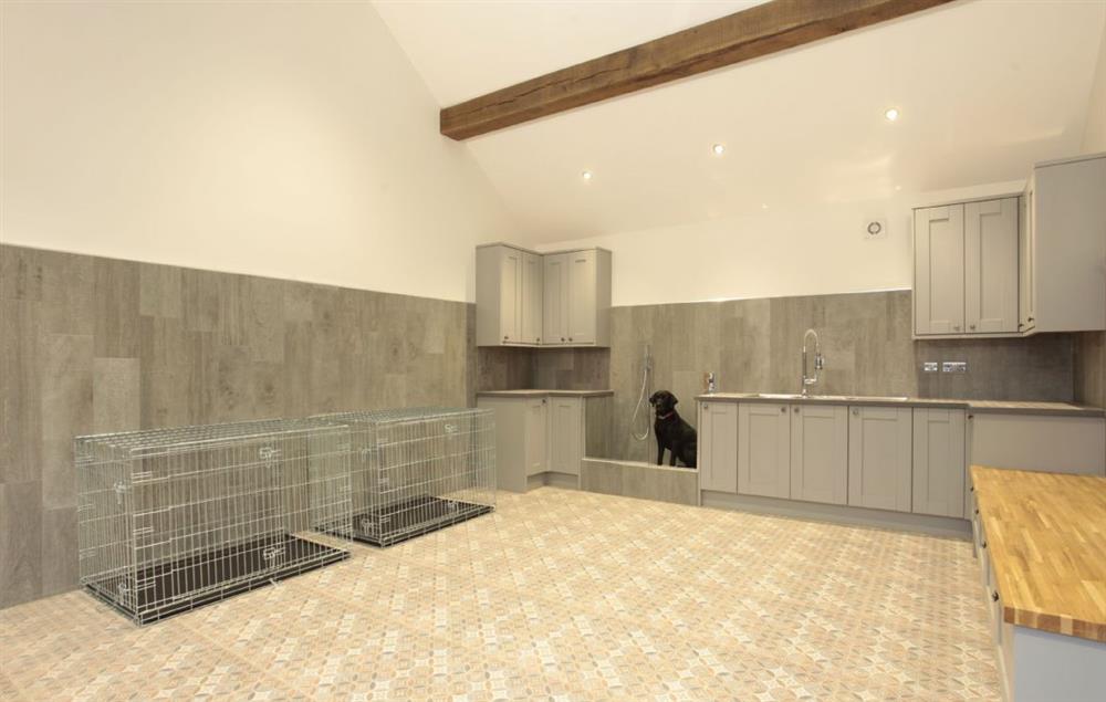 Ground floor: Boot room with dog shower and storage area at Spicer Manor, Ingbirchworth