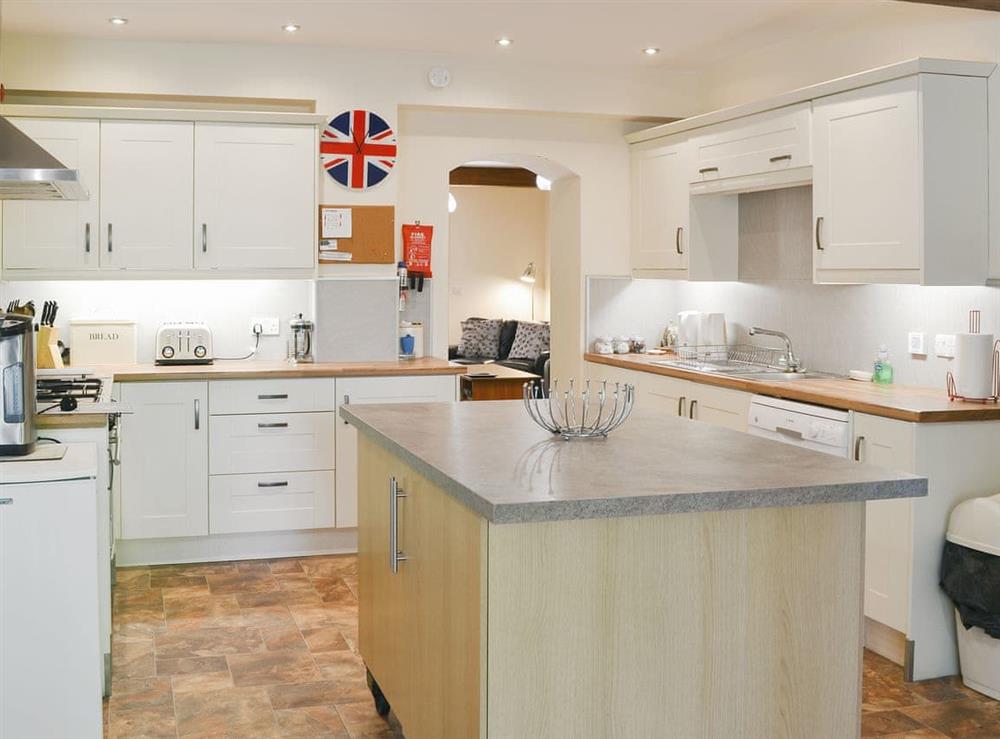Large well equipped kitchen at Wheel Rooms, 