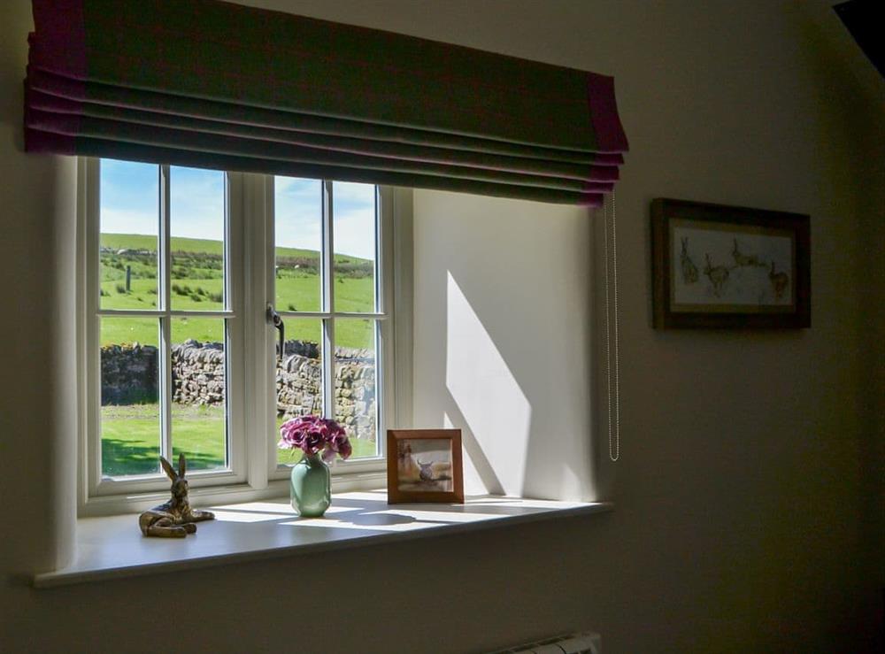 Delightful views from the living area at Spindlewell Barn in Elsdon, near Otterburn, Northumberland