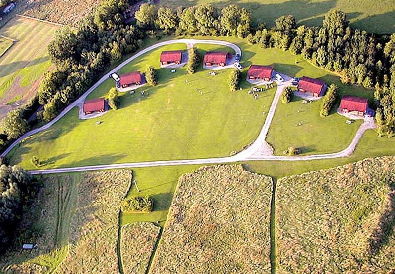 Aerial view at Spindlewood Lodges in Somerset, South West of England