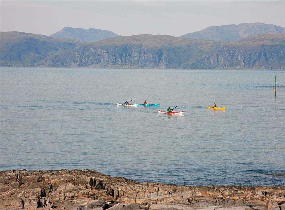 Canoeists at Easdale Argyll at Spindrift in Benderloch, Argyll