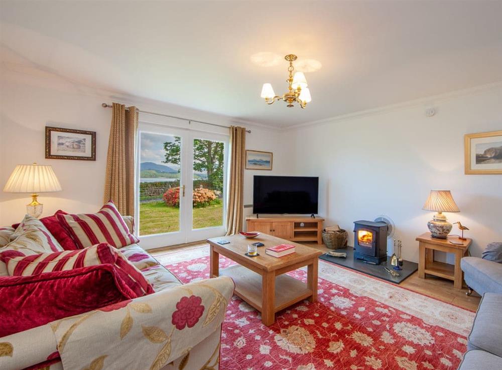 Living room at Spindrift in Benderloch, Argyll
