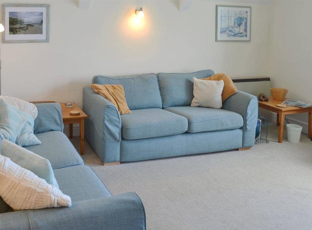 Comy living area at Spindrift in Coverack, near Helston, Cornwall