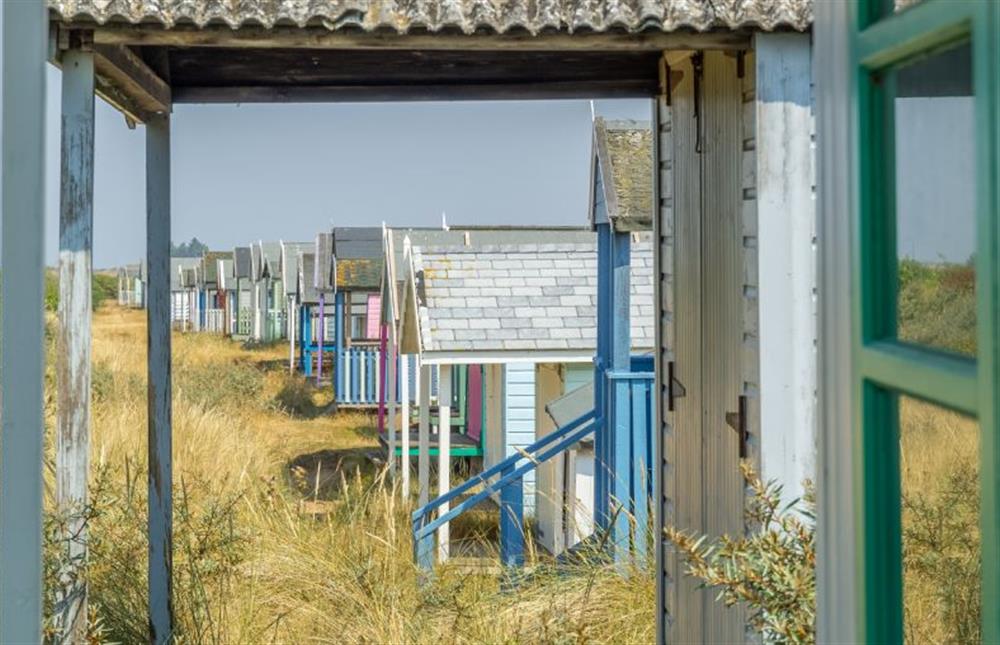 Old Hunstanton beach, with its colourful beach huts,  can easily be reached on foot at Spindrift, Old Hunstanton