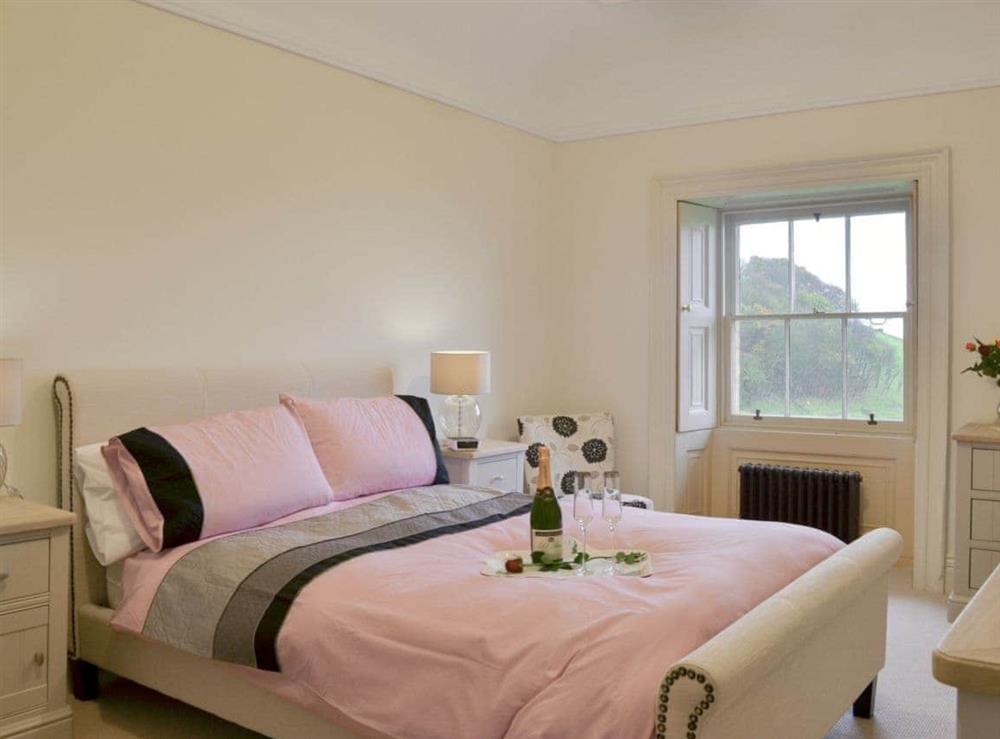 Comfortable double bedroom at Spindrift in Rhydyfelin, near Aberystwyth, Dyfed