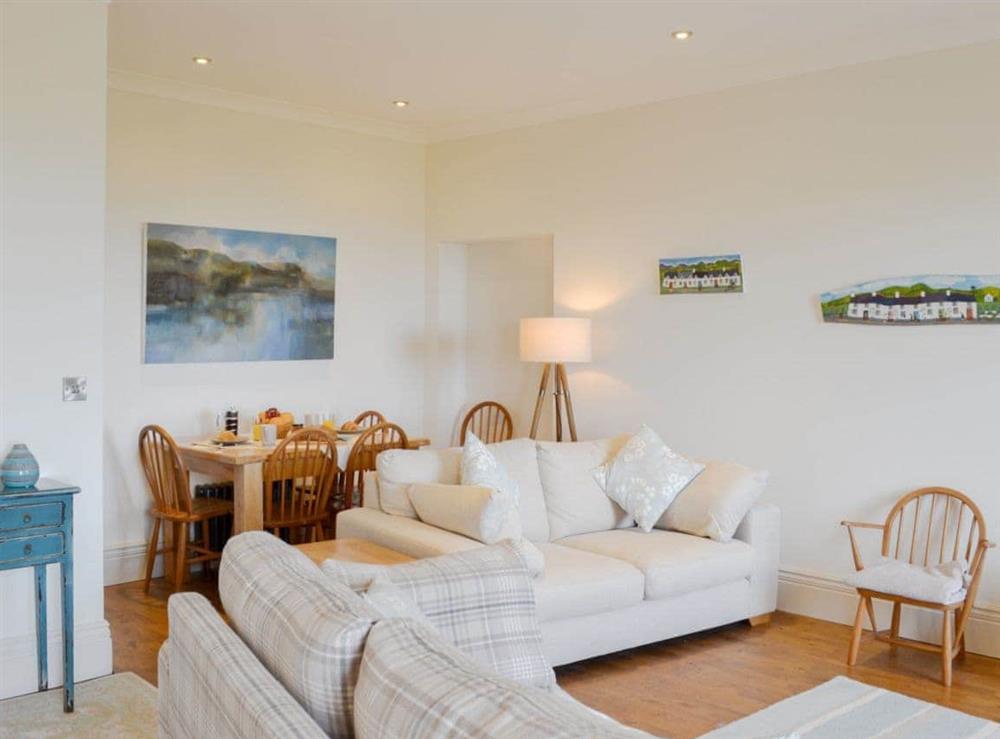 Comfortable open plan living/dining room/kitchen at Spindrift in Rhydyfelin, near Aberystwyth, Dyfed