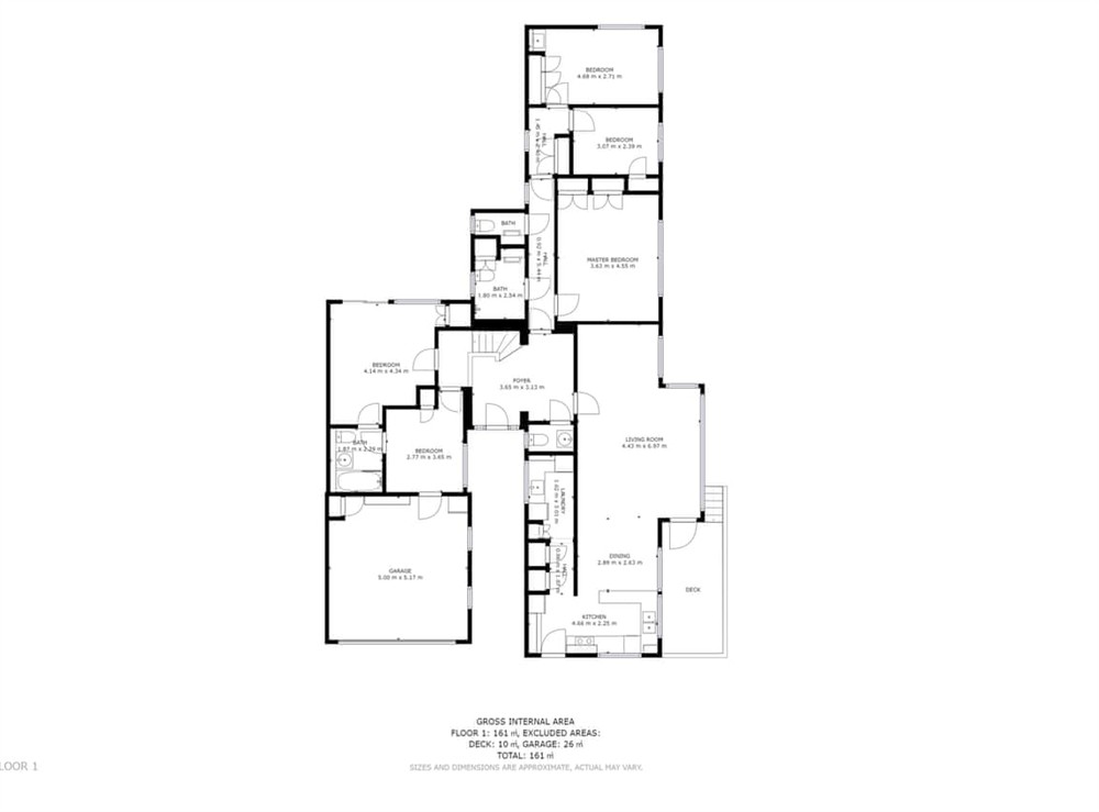 Floor plan at Spindrift in St Mawes, Cornwall