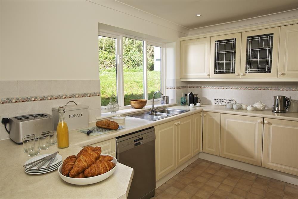 Good-sized kitchen with adjacent utility area at Spindrift in , Thurlestone
