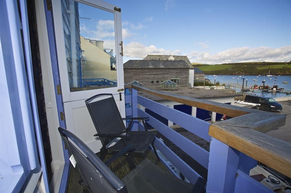Balcony with views of Salcombe Estuary at Spinnaker Cottage in , Salcombe
