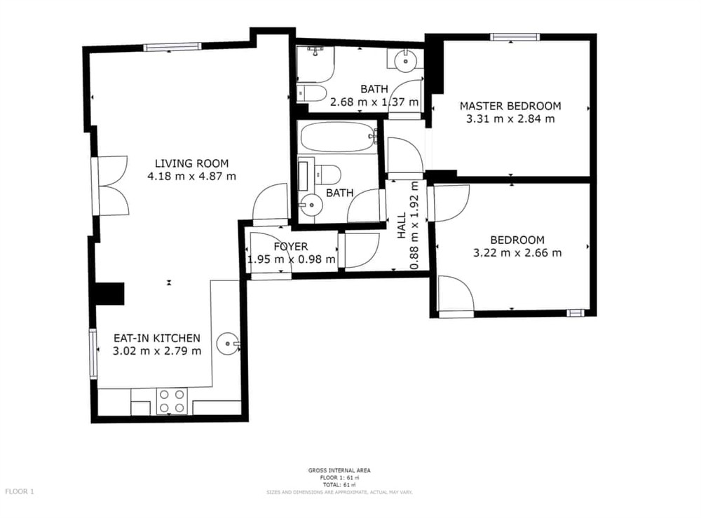 Floor plan at Spinnaker in St Mawes, Cornwall