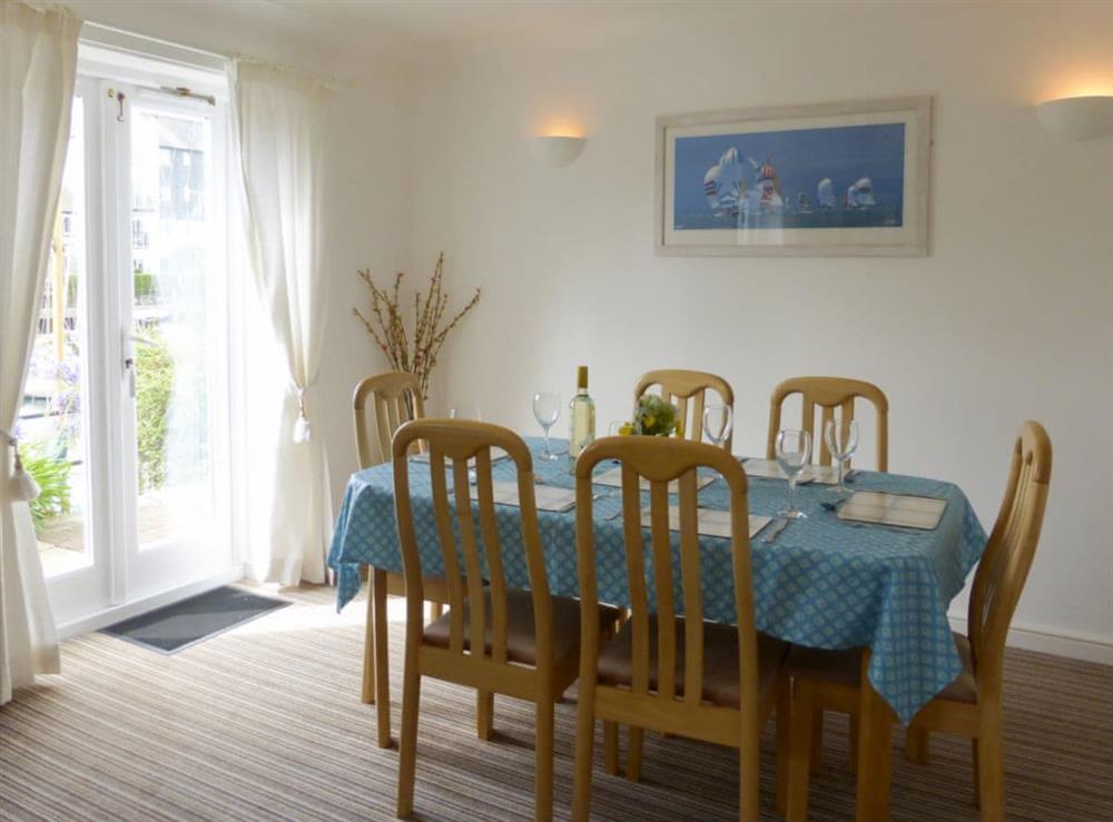 Living/dining room with patio doors (photo 4) at Spinnakers in Falmouth, Cornwall