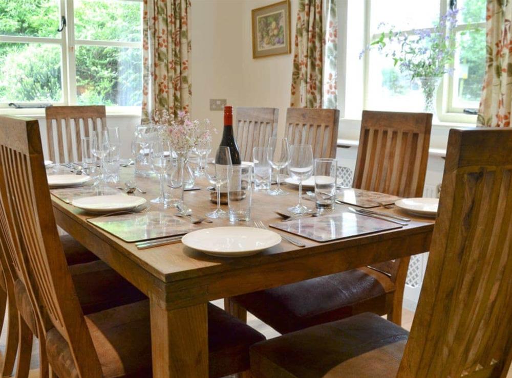 Dining room at Spinney Cottage in Sheldon, Bakewell, Derbys., Derbyshire