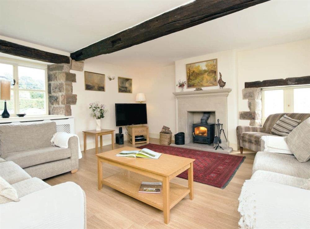 Living room at Spinney Cottage in Sheldon, Bakewell, Derbys., Derbyshire