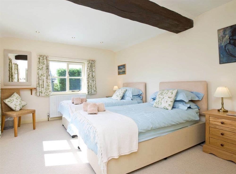 Twin bedroom at Spinney Cottage in Sheldon, Bakewell, Derbys., Derbyshire