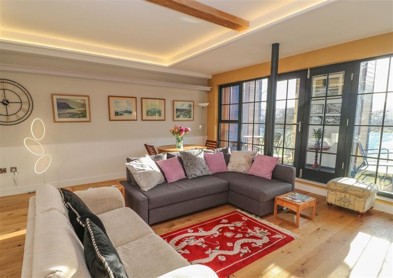 Relax in the living area at Spinning Jenny, Cononley