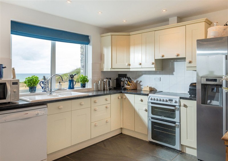 The kitchen at Splits, Daymer Bay