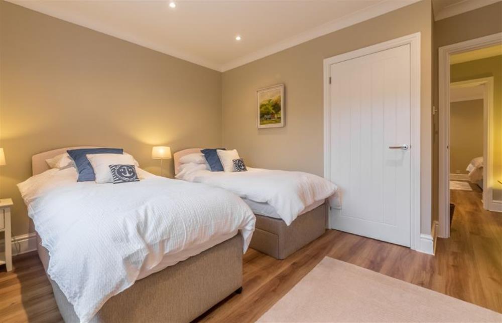Ground floor: Twin beds in bedroom two at Spoonbills, Burnham Market near Kings Lynn